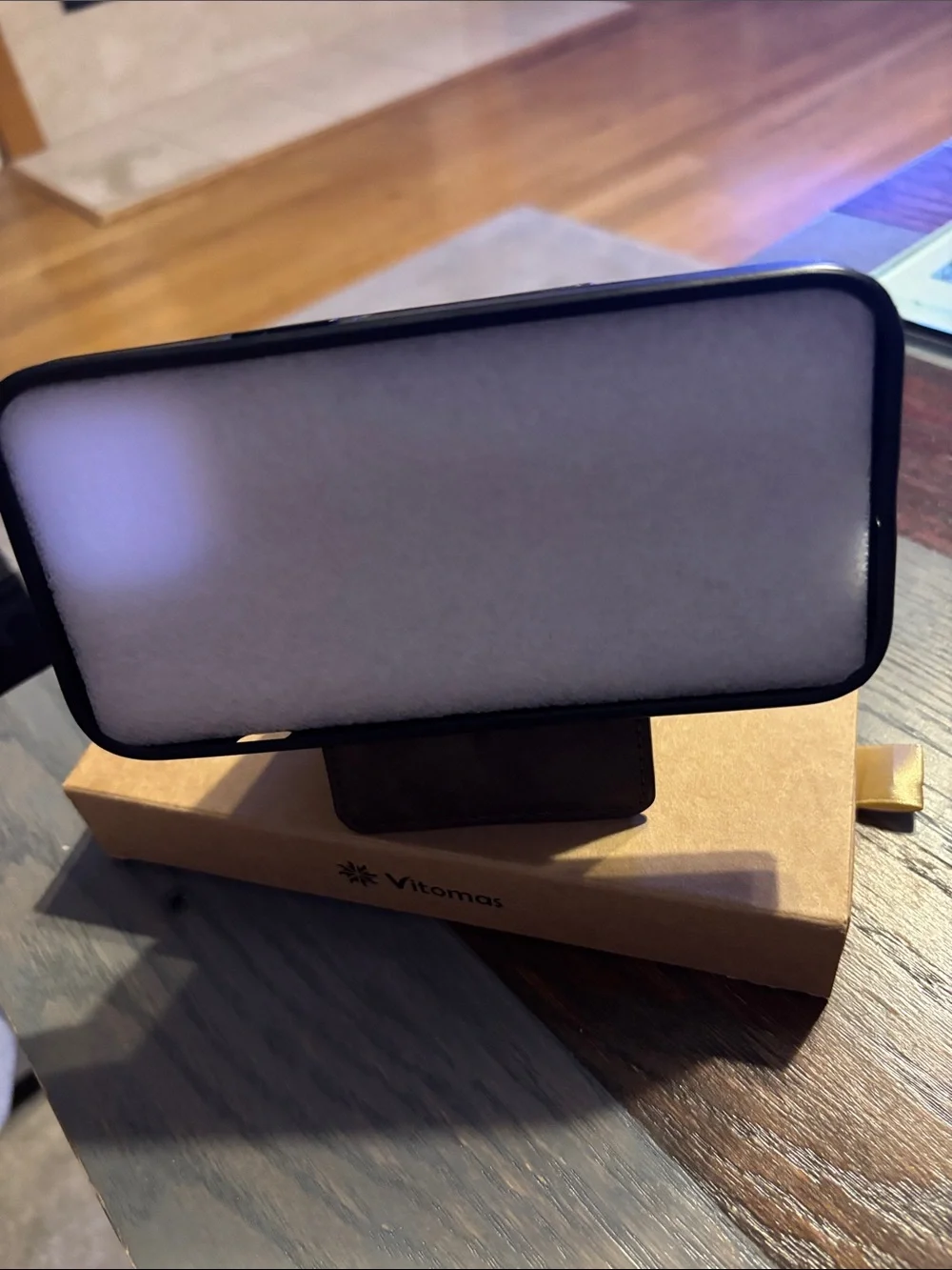 3/$20 - Vitomas Brown Leather Wallet Ring iPhone 15 Case
